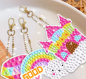 Preview: Diamond Painting Einhorn Kinderset Schlüsselanhänger